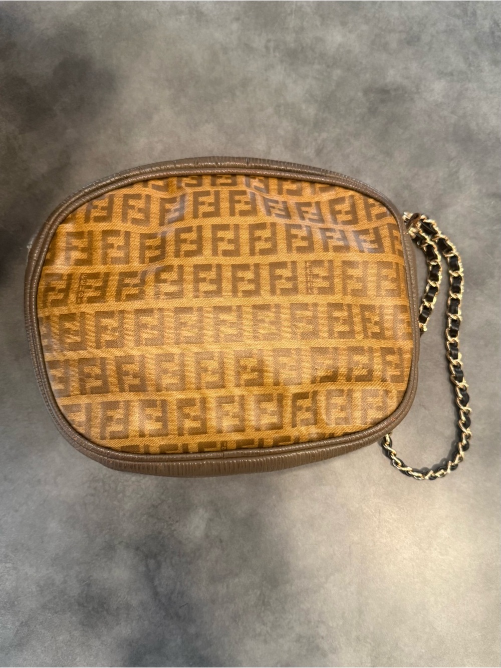 Fendi Vintage Zucca FF Bag with Chain Wristlet Strap - Picture 5 of 13